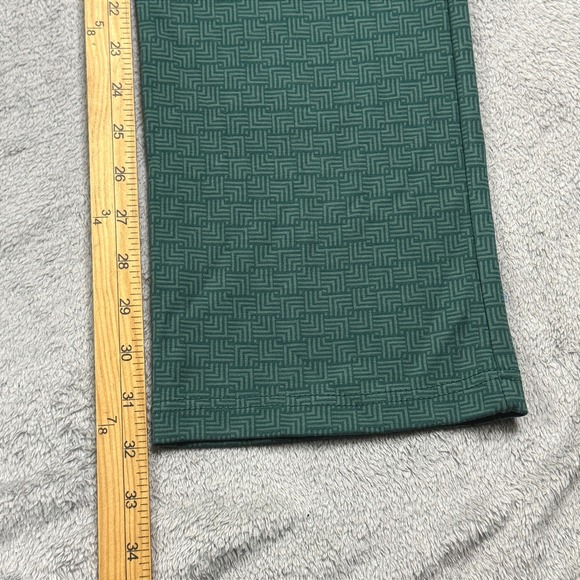 Betabrand Geometric Pattern Stretch Pants Women Size L Green Flared EUC! - Picture 5 of 9